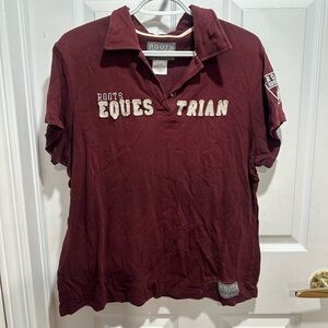 Roots Equestrian Burgundy Polo Shirt